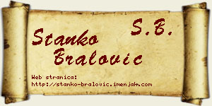 Stanko Bralović vizit kartica